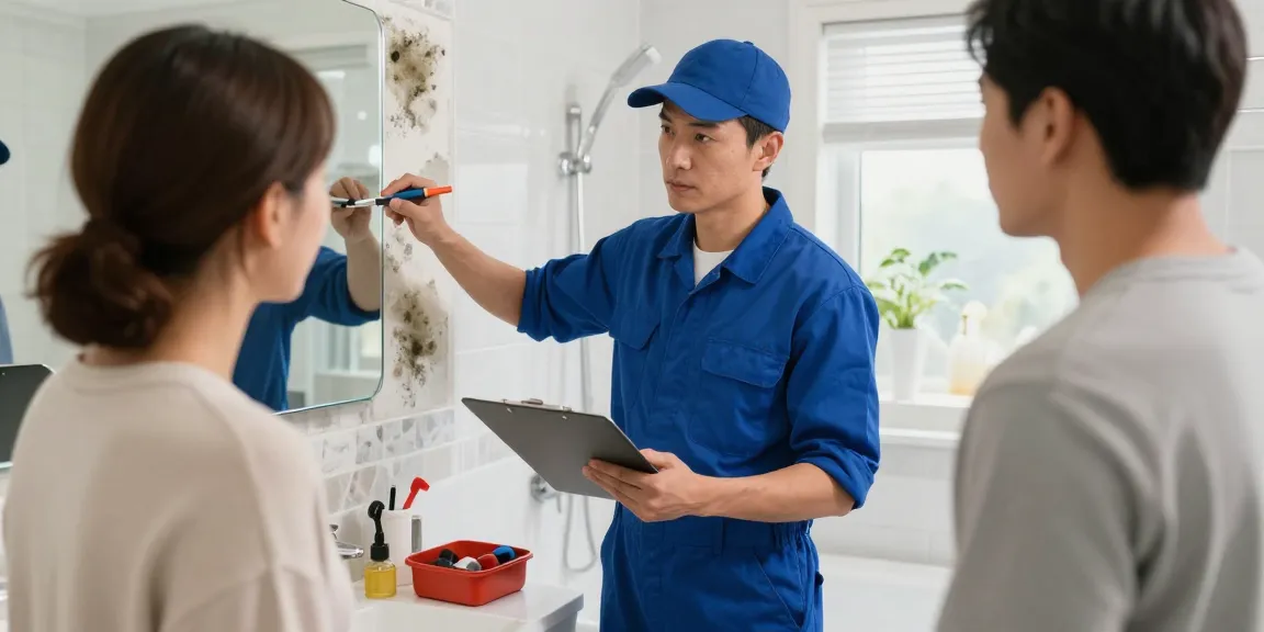 Profesional confiable tratando moho en baño Barcelona, servicio local y certificado.
