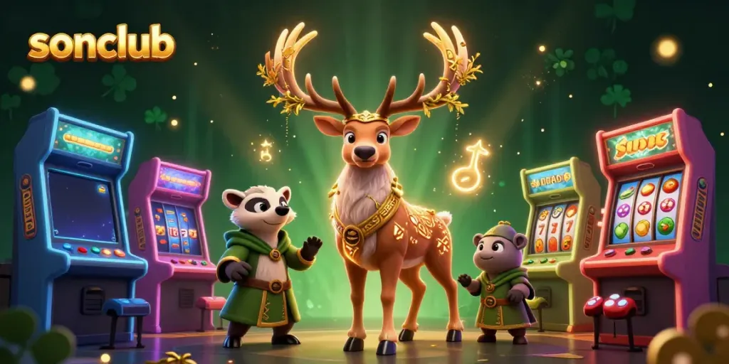 Experience thrilling game action at sonclub with magical characters and vibrant casino elements.