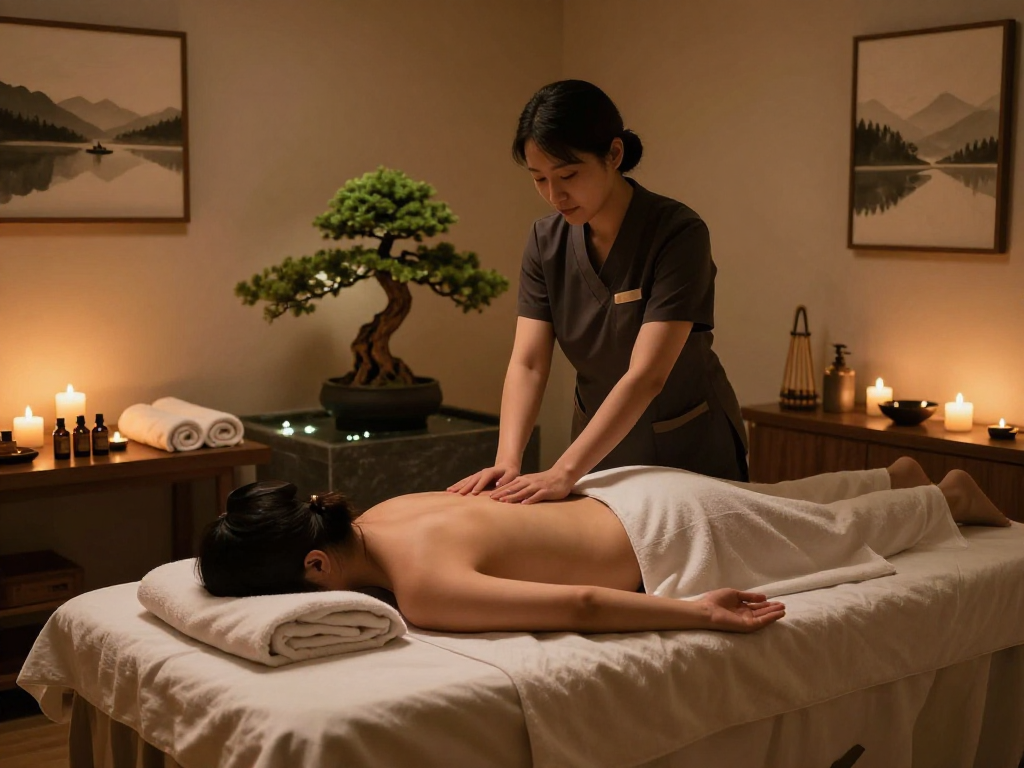 Experience 강남출장마사지 in a calming massage therapy room with soothing ambiance.