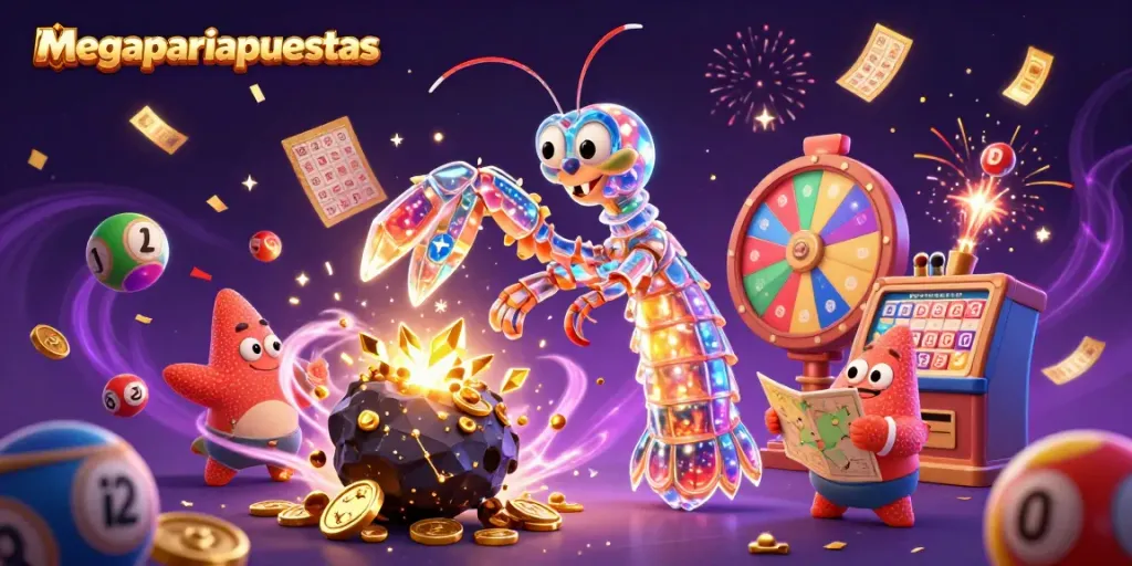 Máxima emoción en megapariapuestas con un camarón mantis galáctico ganado oro y diamantes.