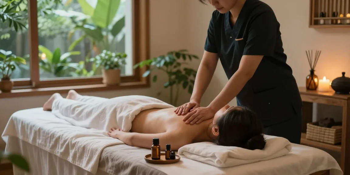 Experience 안양출장마사지 in a tranquil spa environment with a relaxing massage setting.