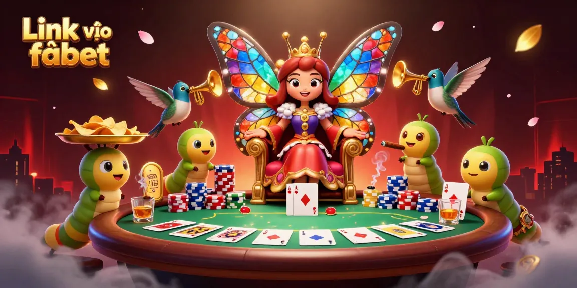 Experience an enchanting moment with the butterfly queen as you link vào fabet and play poker.