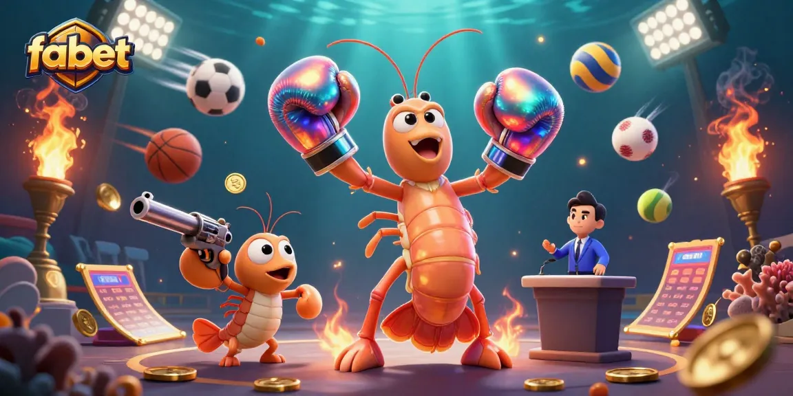 Experience fabet action in a dynamic 3D illustration featuring ocean-themed characters surrounded by vibrant gambling elements.