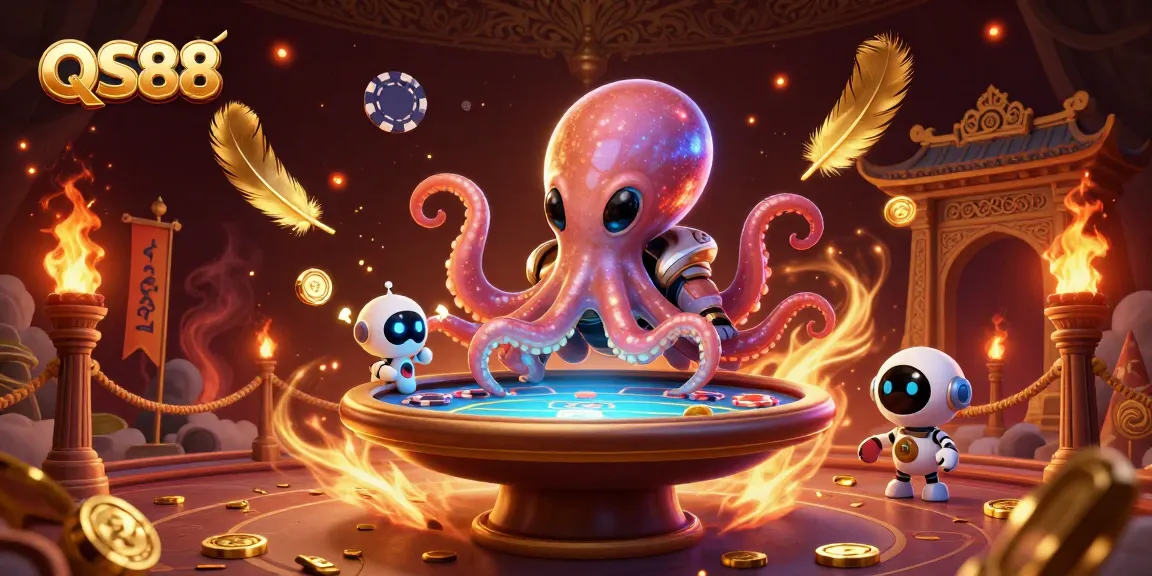 Join the alien octopus at QS88 poker to win with holographic chips and cosmic flair.