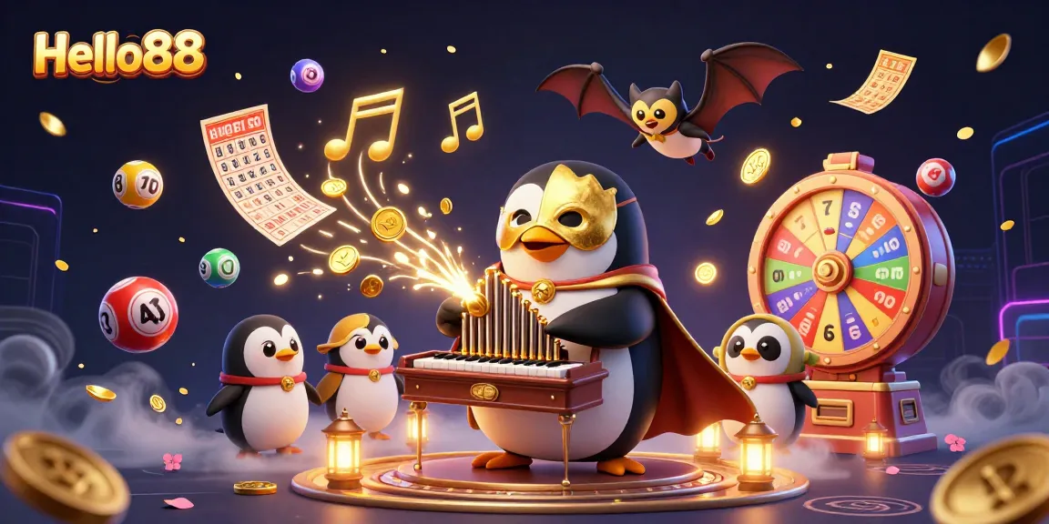 Engage with Hello88's thrilling lottery scene featuring vibrant elements and magical visuals.
