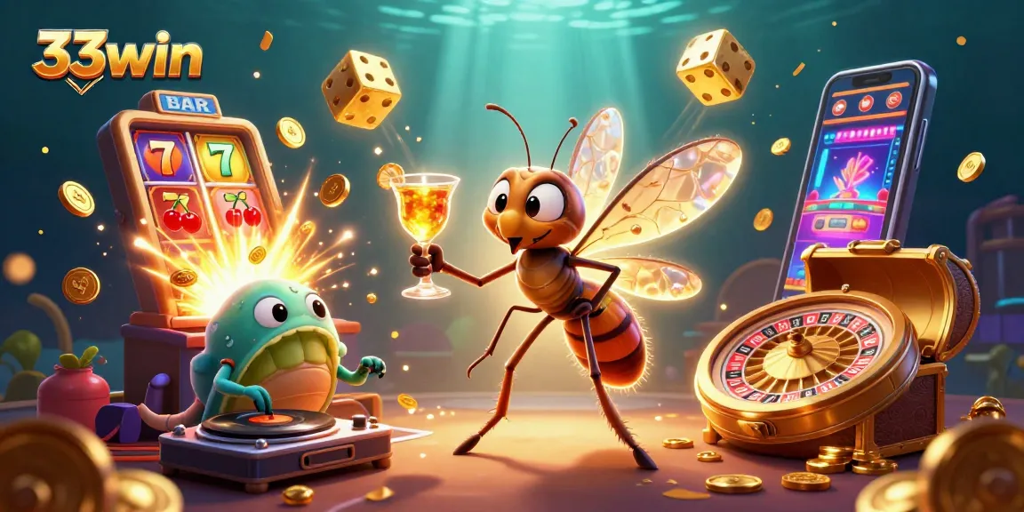 Bring excitement to your play with 33win's vibrant 3D casino mascot scene.